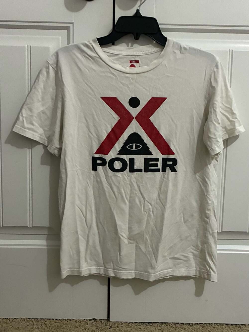 Poler X Poler T-Shirt Size Small White Graphic Tee